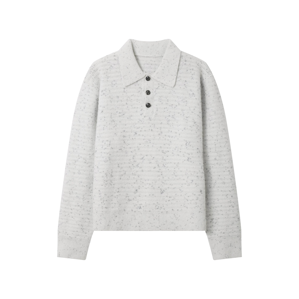 INTERLINKED 500g Warm Loose-Fit Polo Sweater