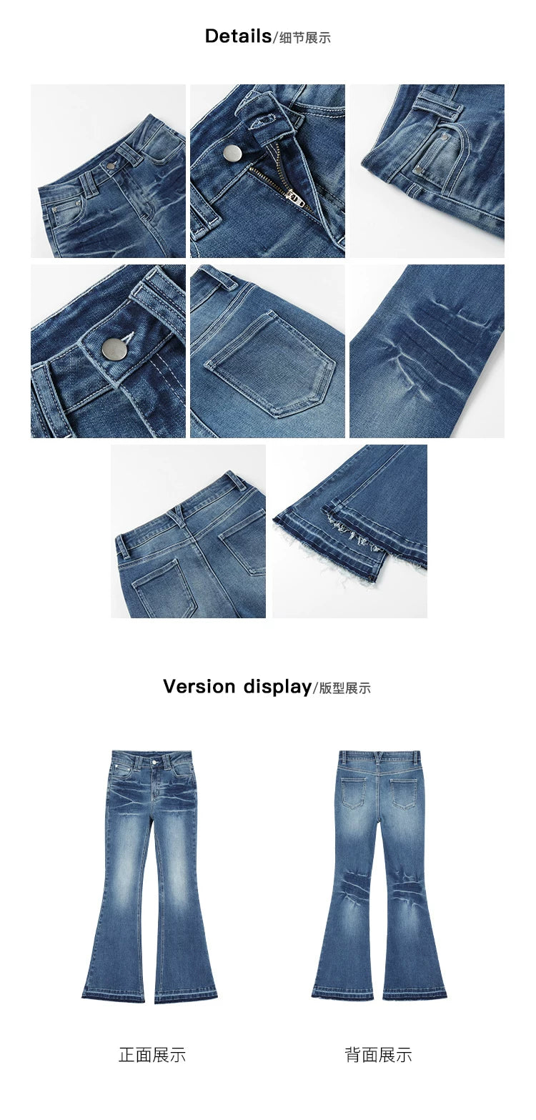 Pusumede Temperament Slightly Pull Edge Jeans