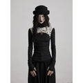 INDULGE Stitching Knitted Slim-fit Long Sleeves