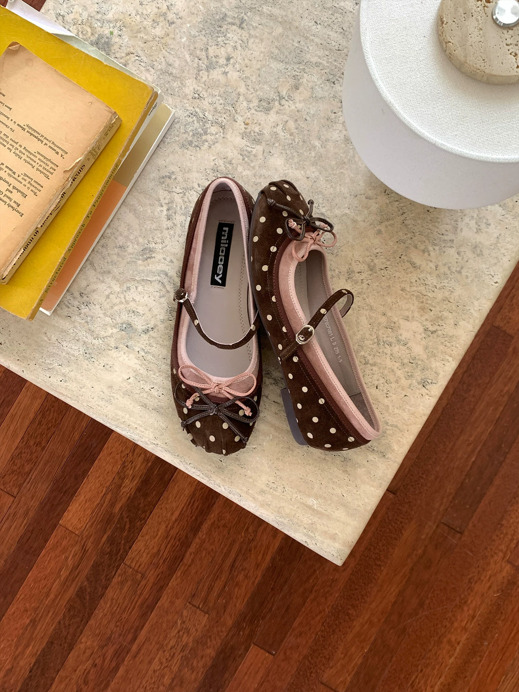 MILOOEY Leather Bow-Strap Mary Jane Flat