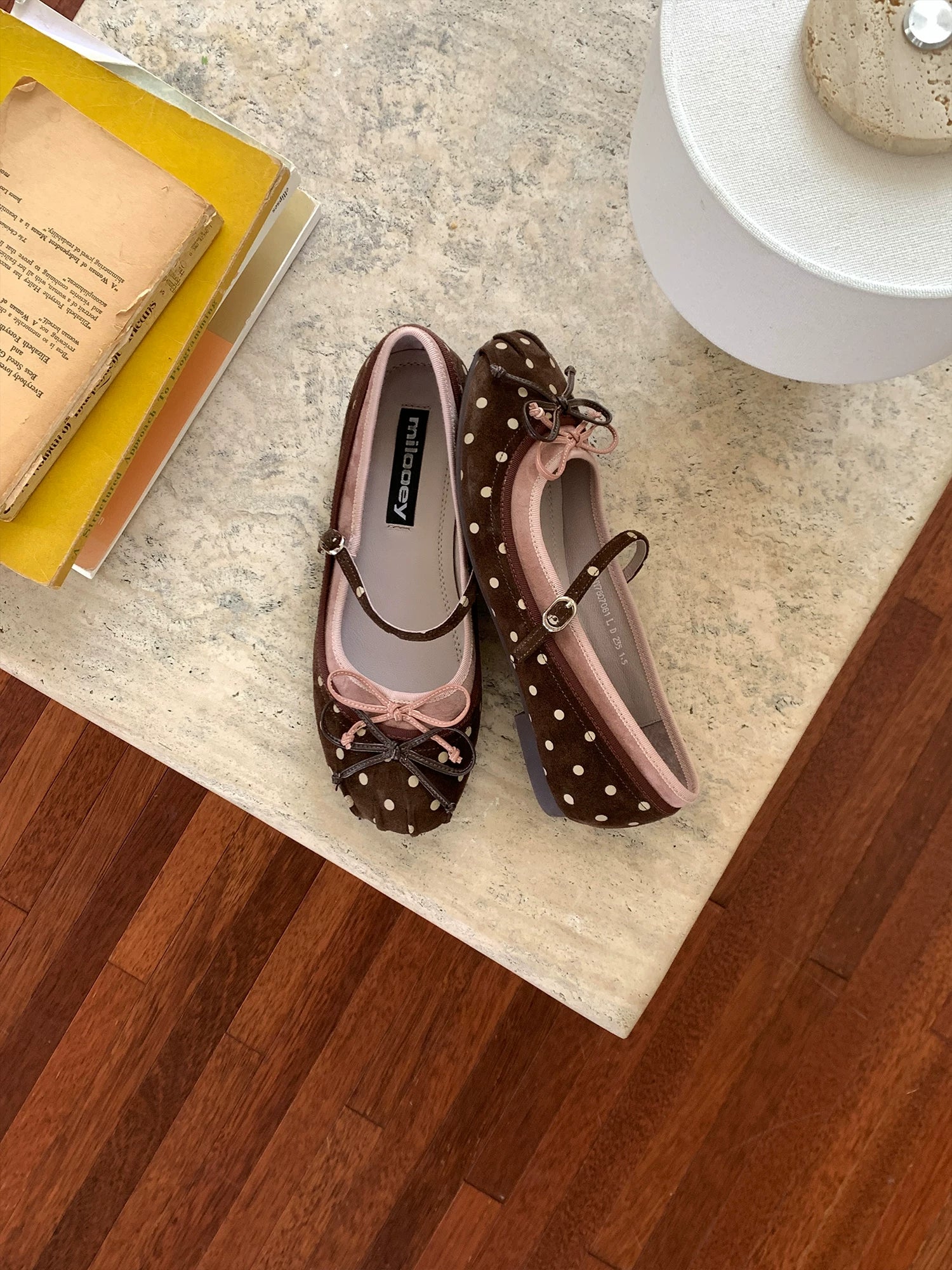 MILOOEY Leather Bow-Strap Mary Jane Flat