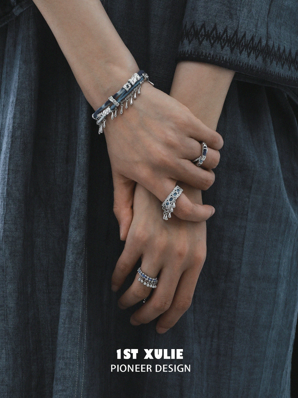 1ST XULIE Sterling Silver Fringe Ring