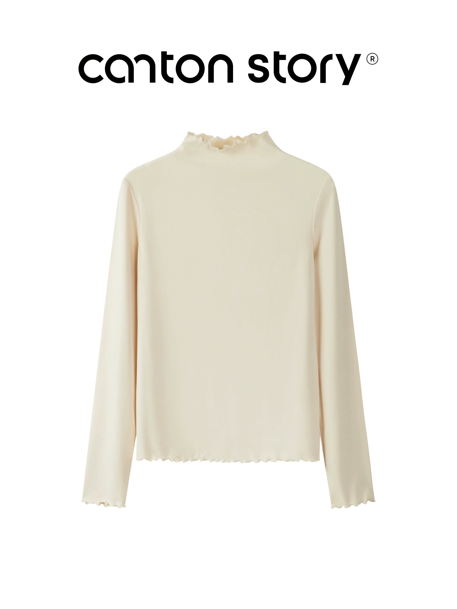 Cantonstory Shoulder Casual Versatile Bottom Shirt