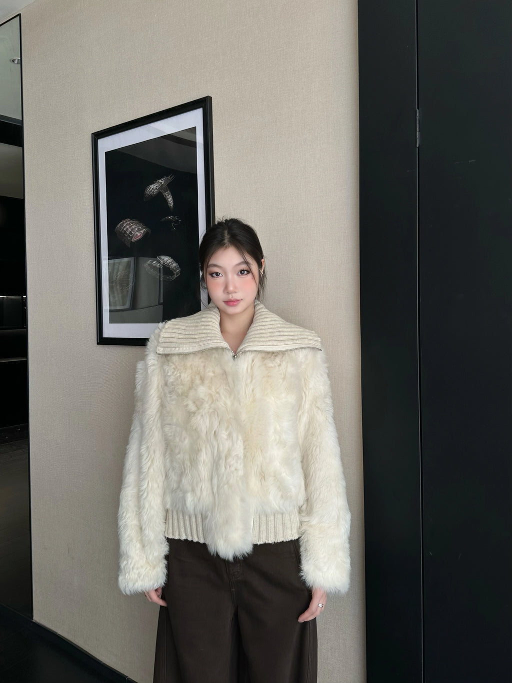 WITHMIN Fleece Warm Casual Versatile Fluffy Jacket