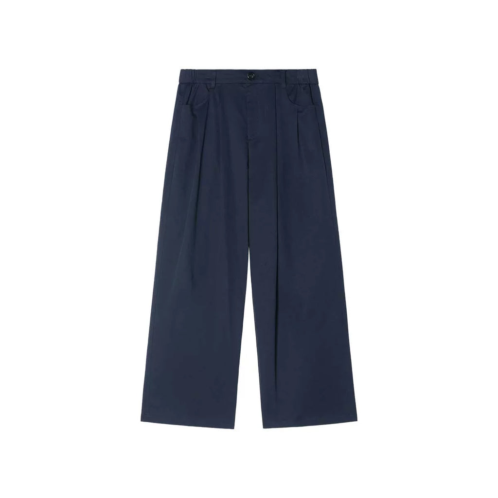Unvesno Lyocell Blend Slim Straight Trousers