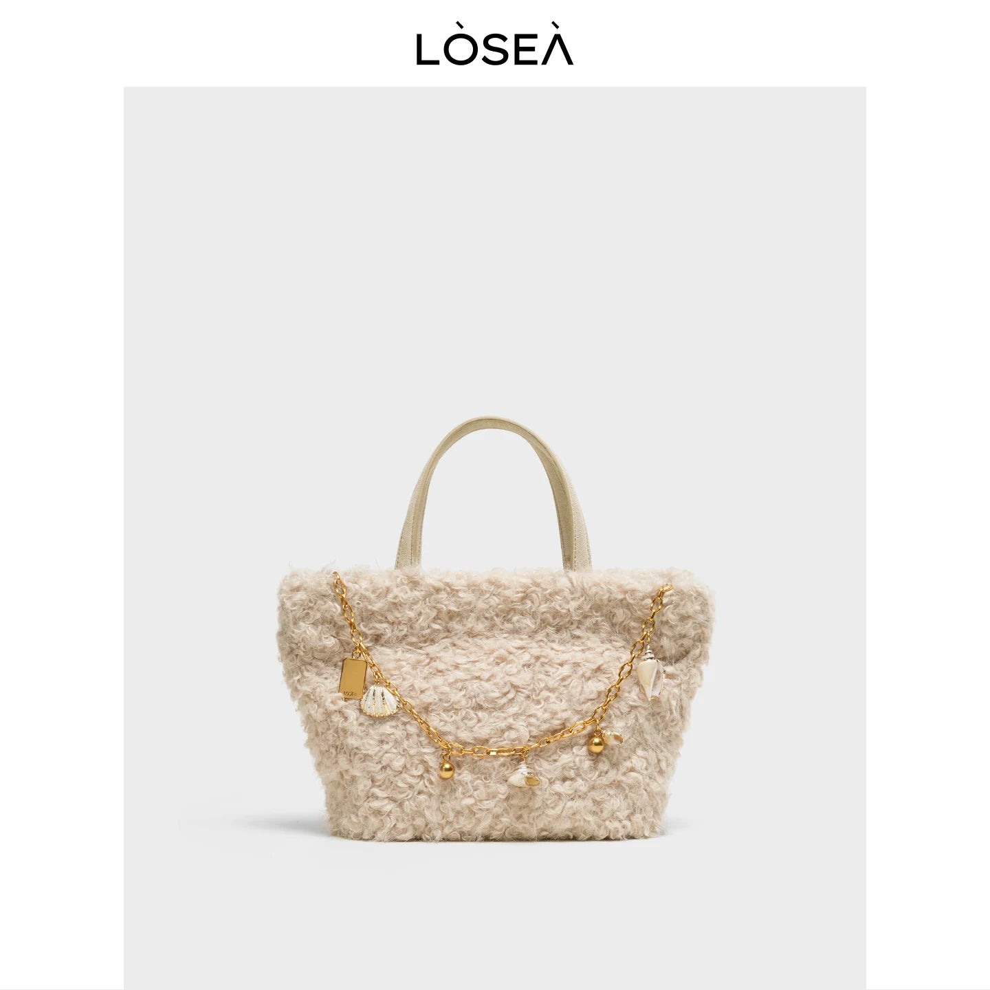 LOSEA Shell Chain Casual Plush Bag