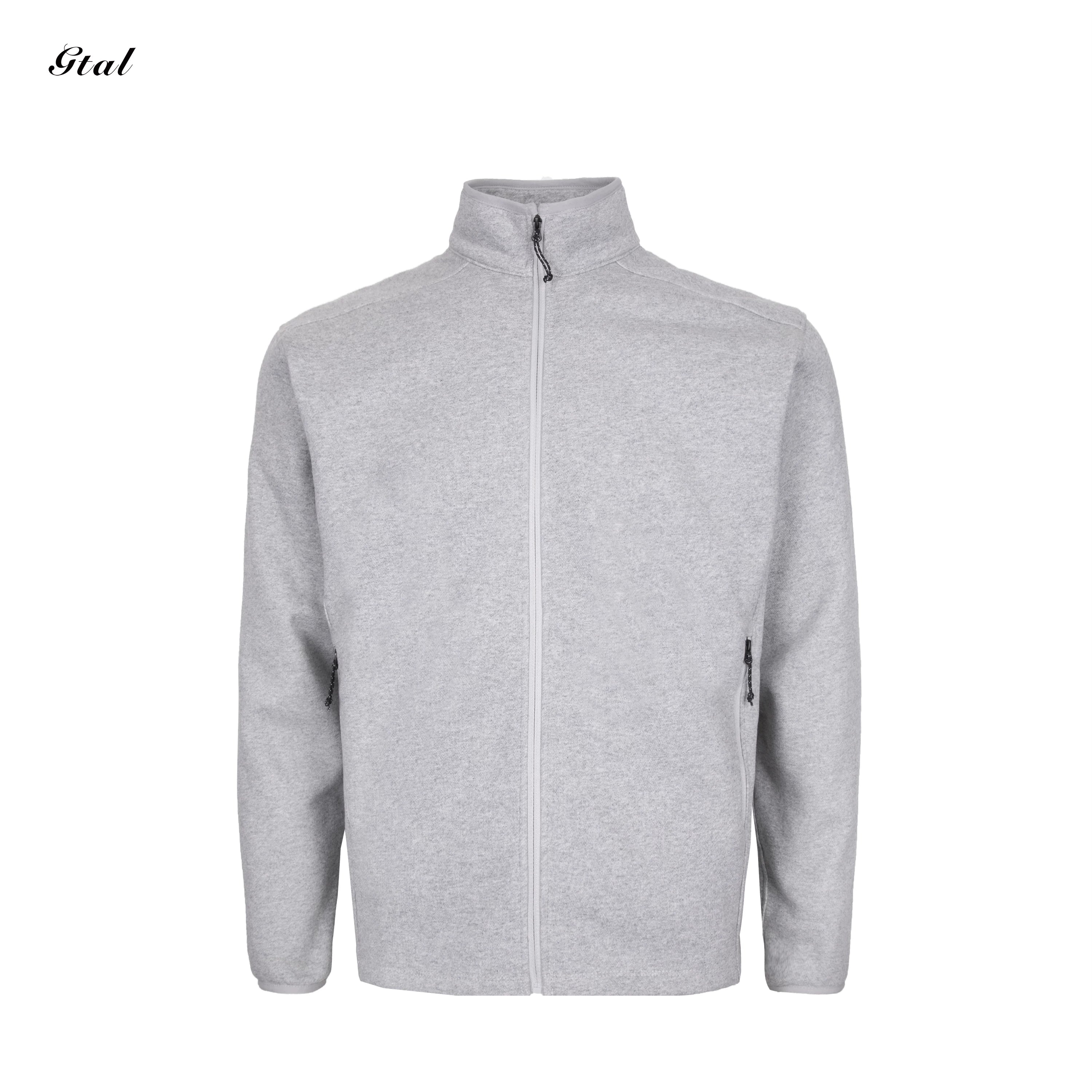 GTAL Heavyweight Textured Stand-up Collar Fleece Top Jacket