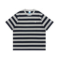 BENT IDEA Wide Striped Crew Neck Casual Tee