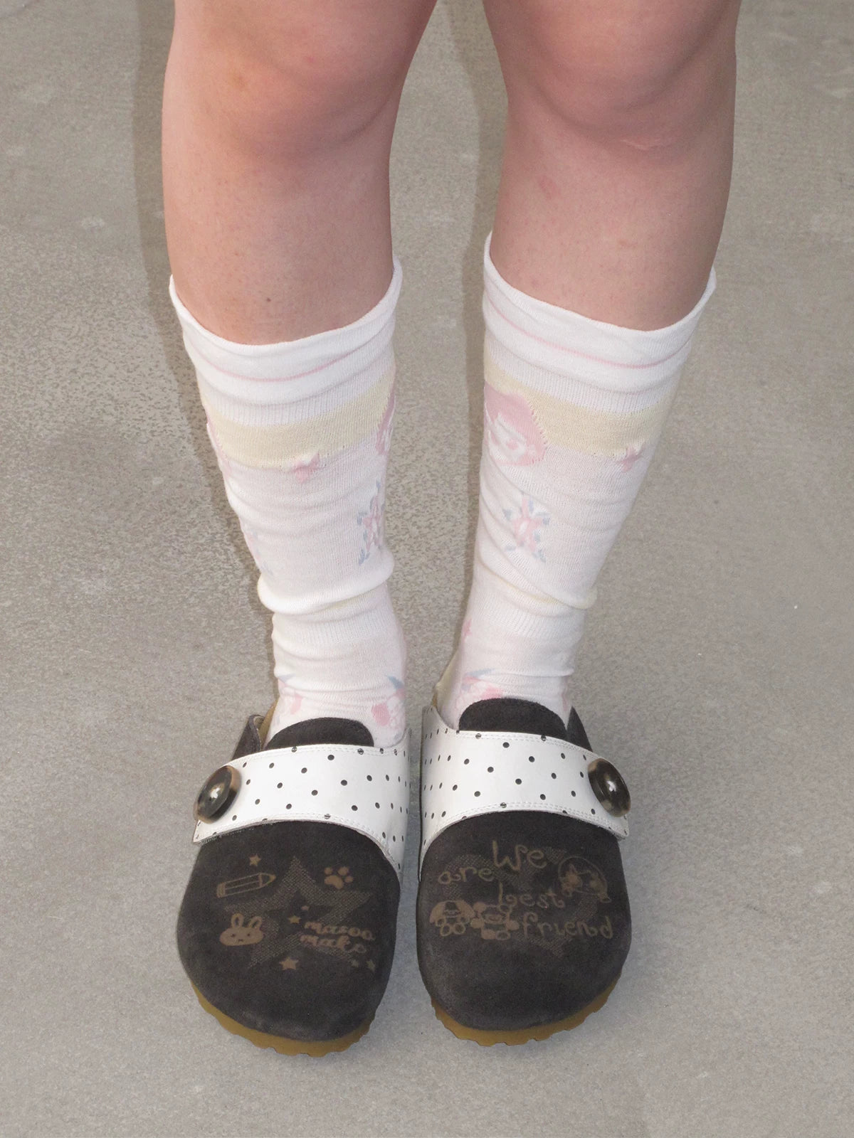 MASOOMAKE x Xiaoman Collection Arrival Graffiti Xiaoman Jacquard Crew Socks