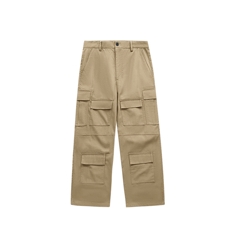 Inflation American Street Wide Leg Pants Casual Pocket Pants