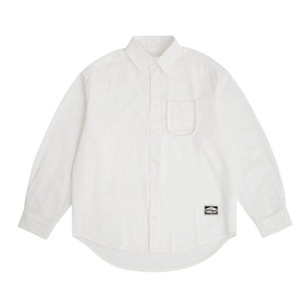 CENLES 225g Breathable Loose Ramie Work Shirt