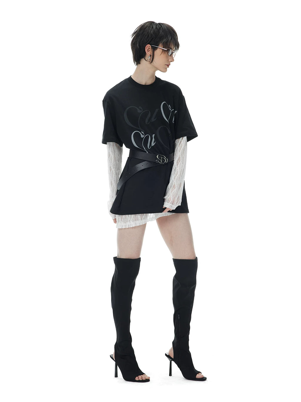 COSTUSTOOT Heart Shadow 260g Breathable Loose-Fit Tee