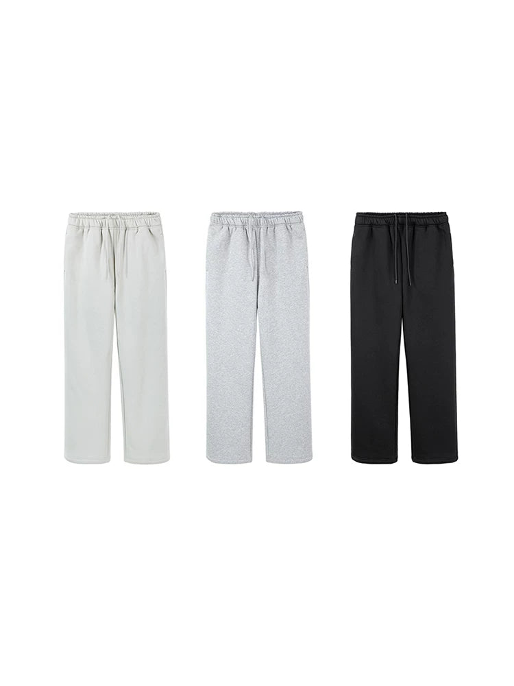 PLUS NO LOGO Warm Fleece-Lined Flared Sweatpants