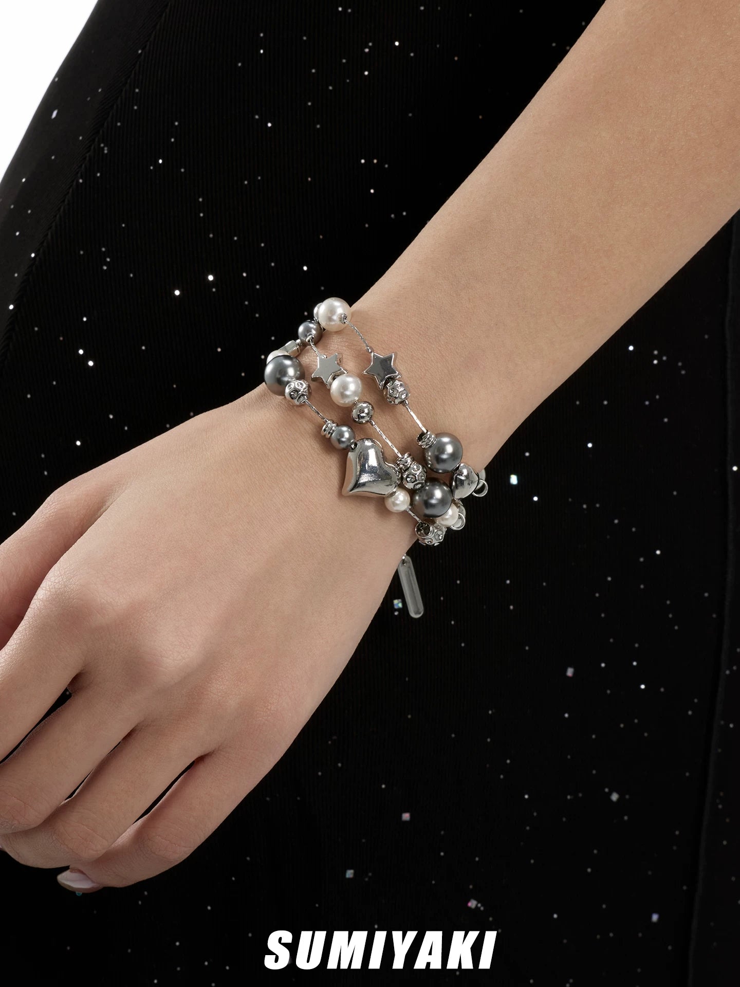 SUMIYAK Versatile Pearl Three-layer Stacked Bracelet