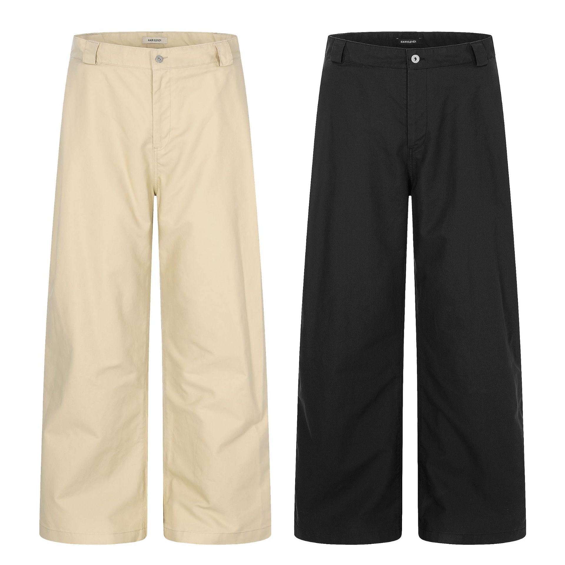 11KN 11 Oz Cotton Pleated Straight Leg Cargo Pants