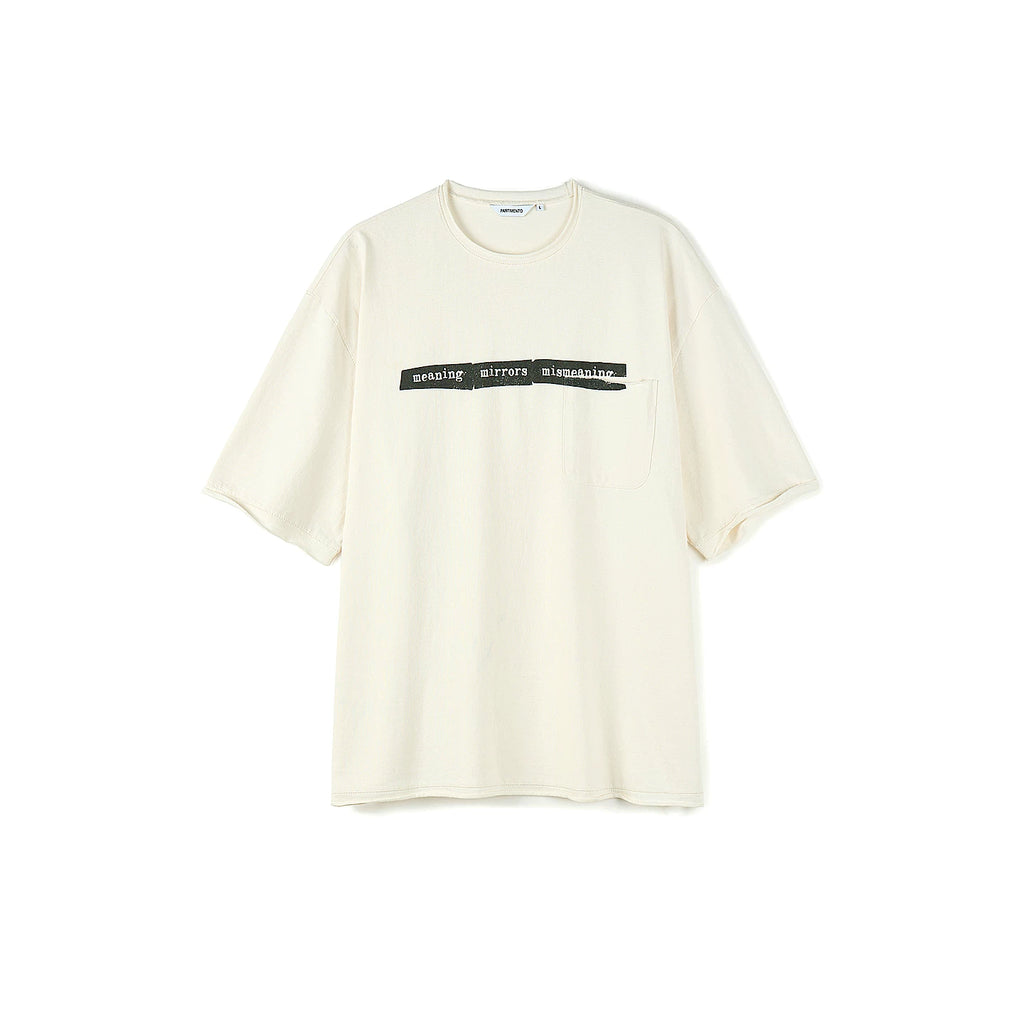 PARTIMENTO Vintage Washed 230g Frayed Trim Loose Tee