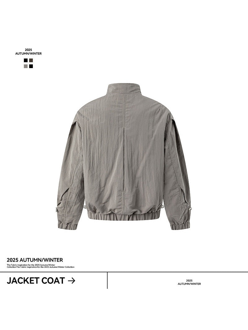 UNF Loose Long Sleeve Stand-Up Jacket