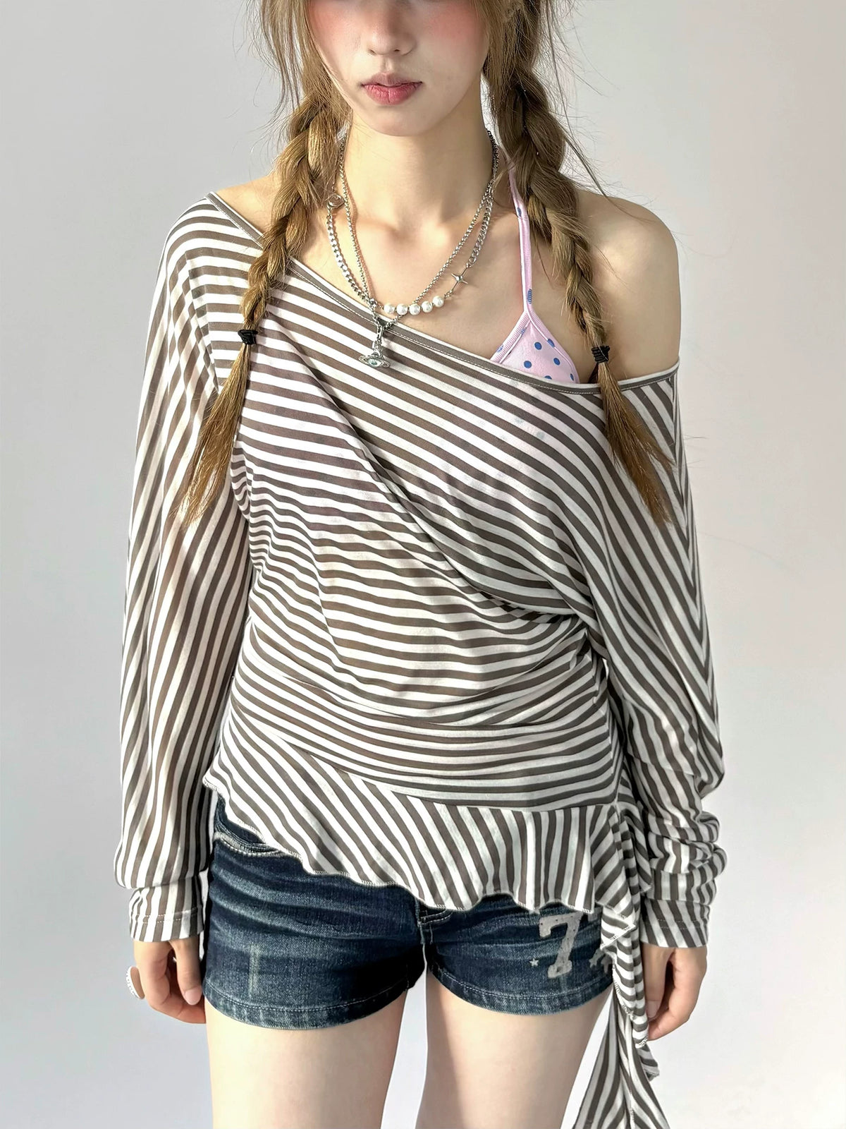 Kasugano TOO Plaid Star Triangle Bra