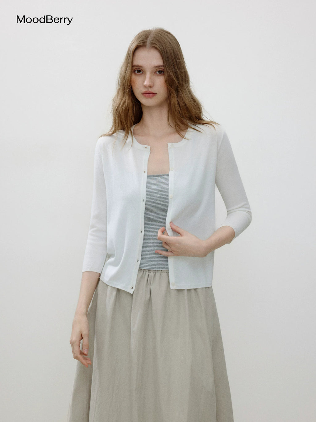 MoodBerry Knit Cardigan & Tank Top Two-Piece Set