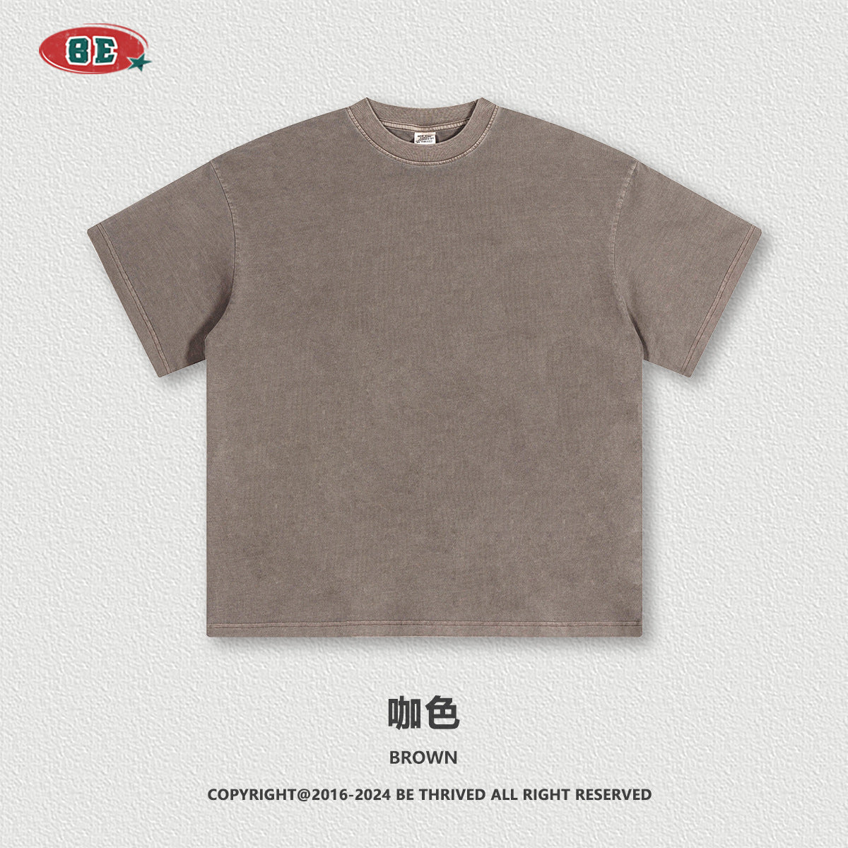 BE THRIVED Vintage Washed 220g Breathable Loose-Fit Tee