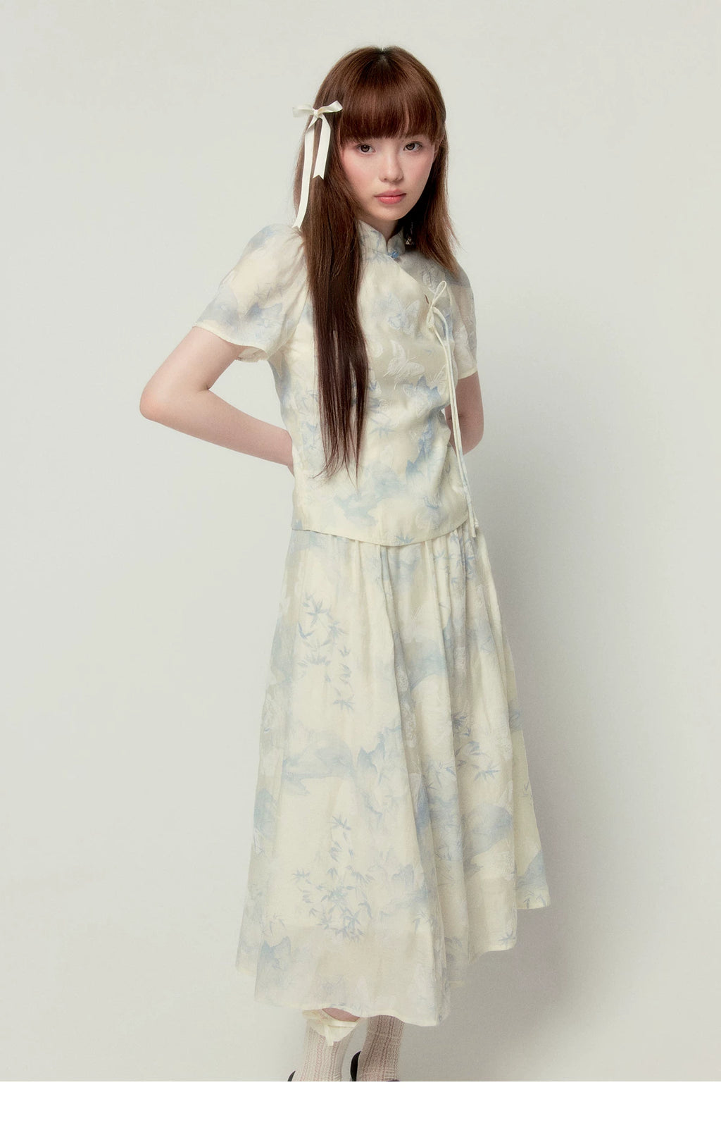 LOST FOREST New Chinese Versatile Suit Long Dress