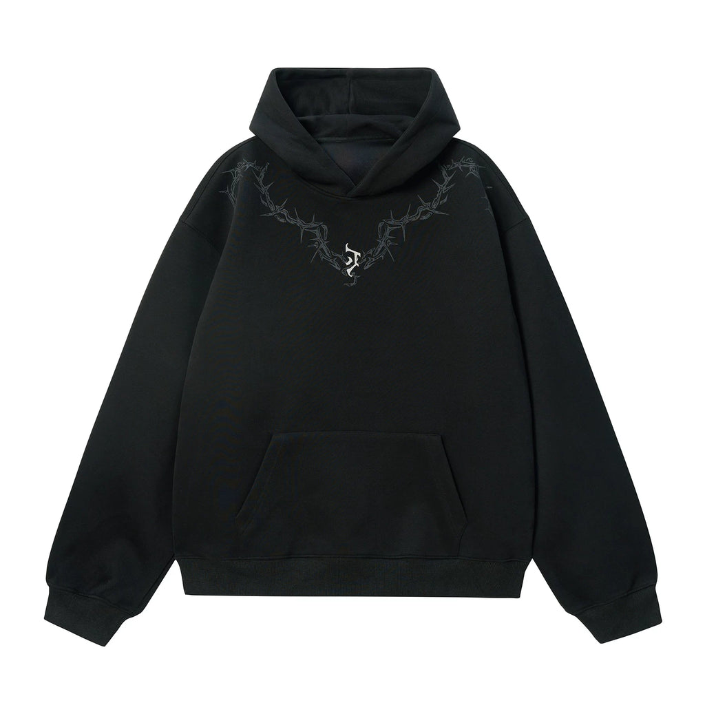 JHYQ Thorn Print Hooded Fir