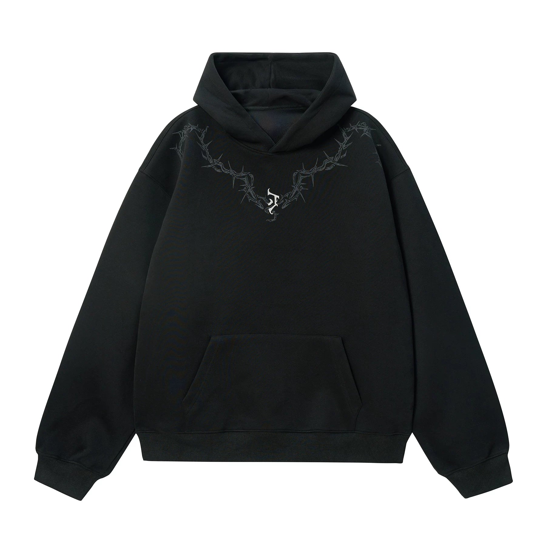 JHYQ Thorn Print Hooded Fir