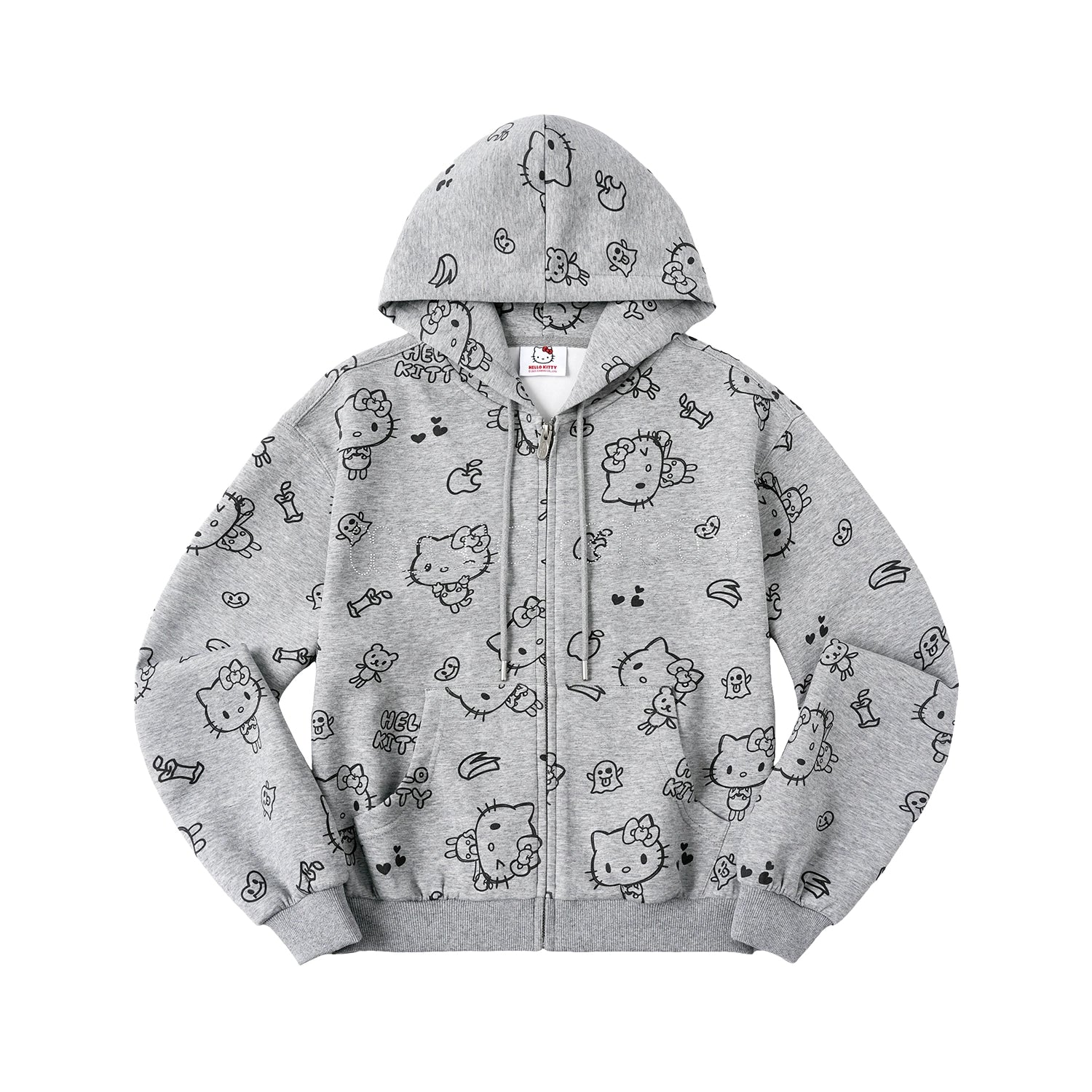 WHOOSIS Hot Diamond Full Print Casual Zipper Jacket