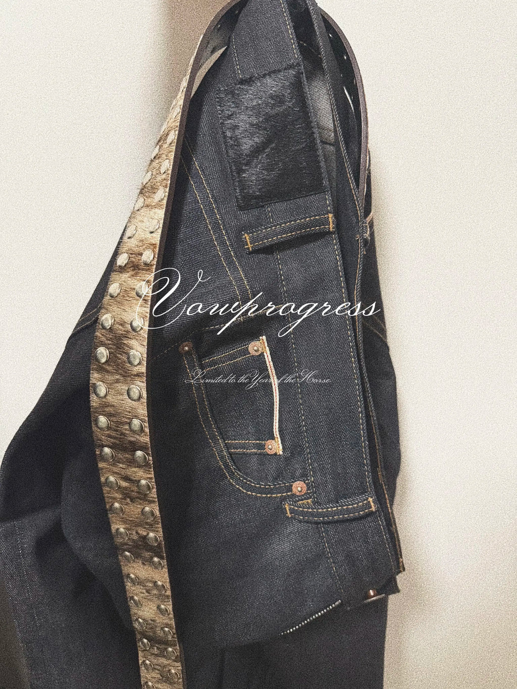 VOWPROGRESS Dark Horse 15oz Slim Bootcut Raw Denim Jeans