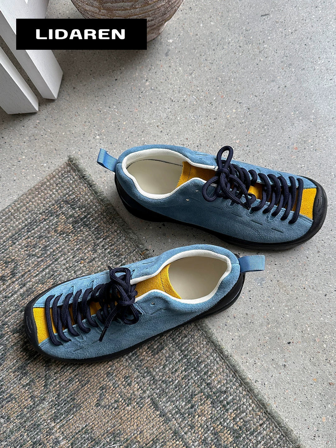 Lidaren Produced Suede Lace-Up Chunky Sneaker