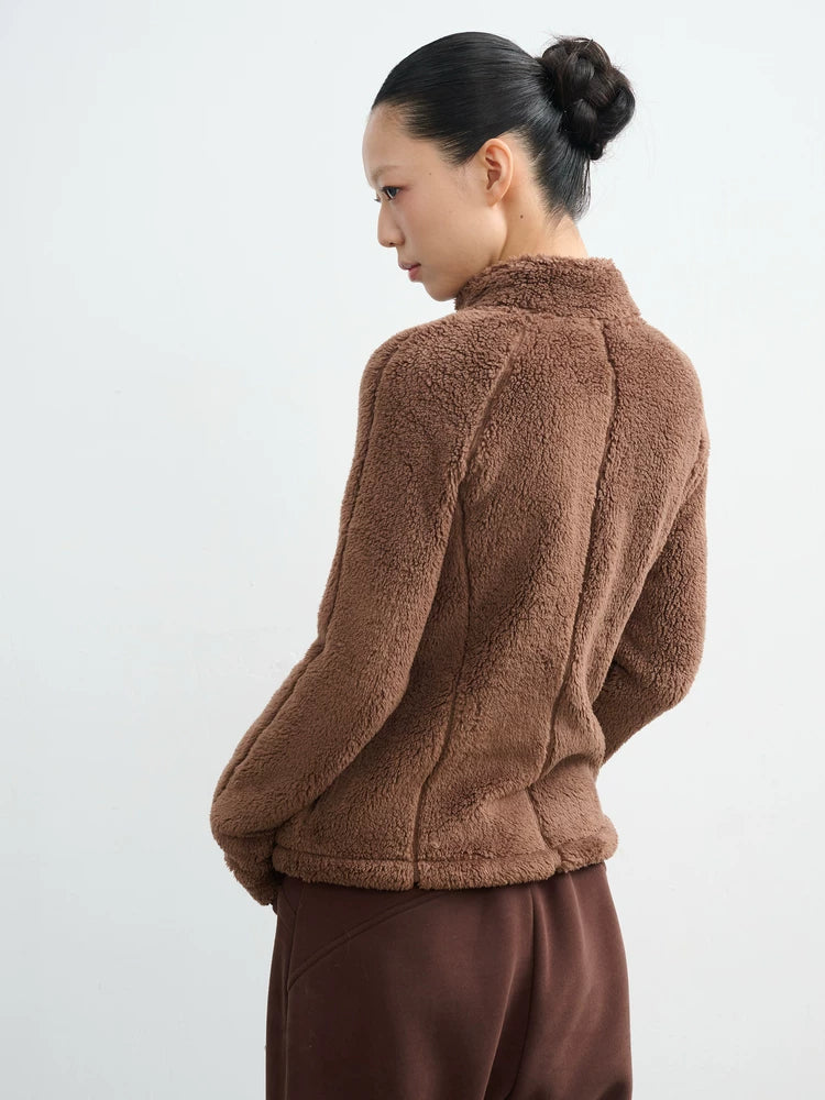 LINY LIBERTY Reversible Polar Fleece Cropped Zip Jacket