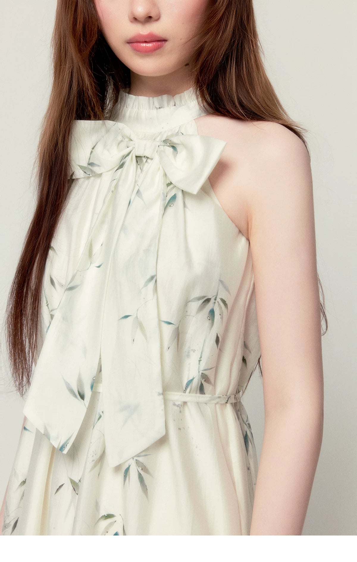 LOST FOREST Neck Bow Loose Dress