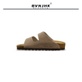 OQ X BVNJHK Leather Platform Lazy Sandals