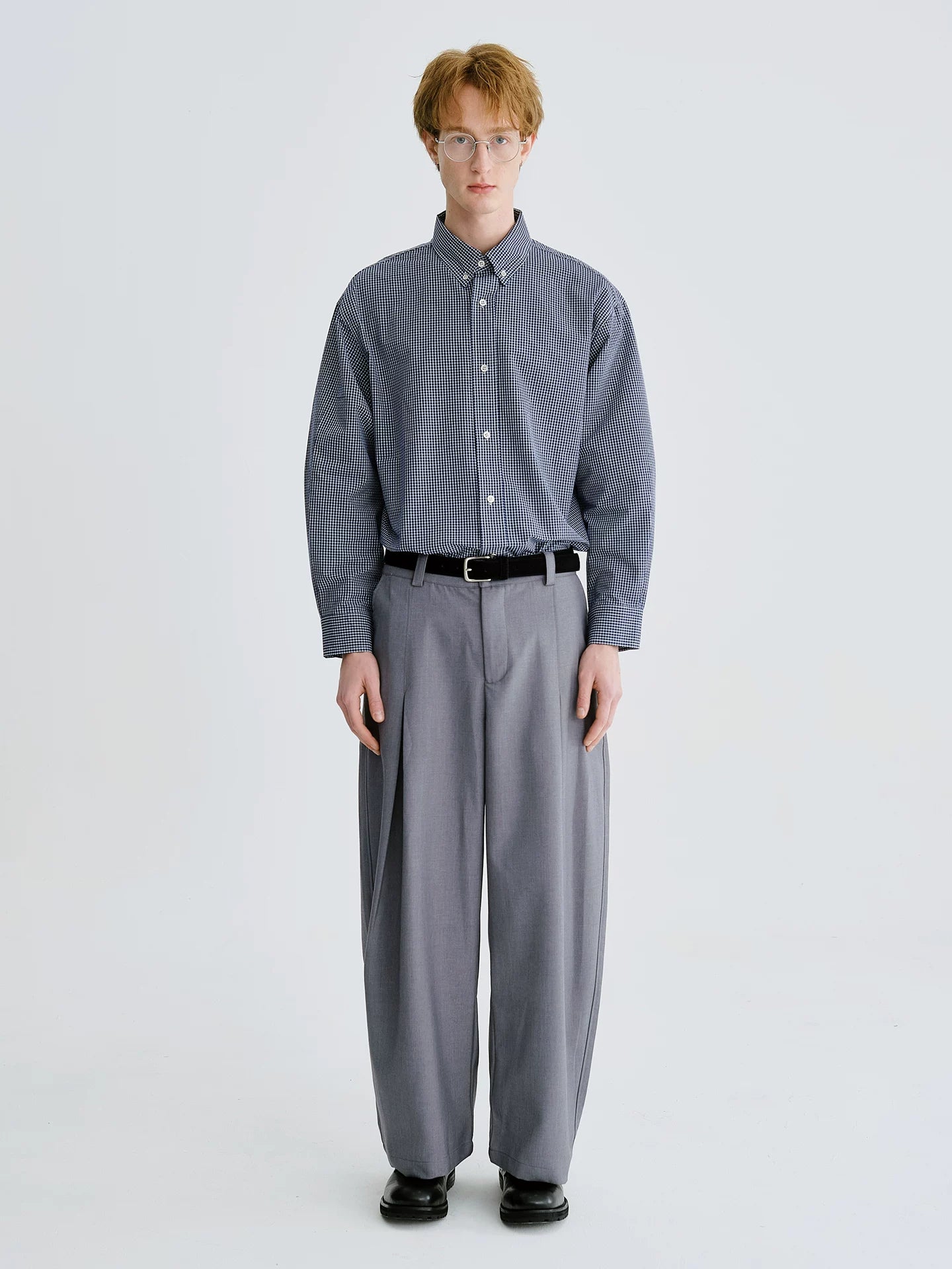 LIVINGTOWN Vintage Pleated Casual Wide-leg Pants