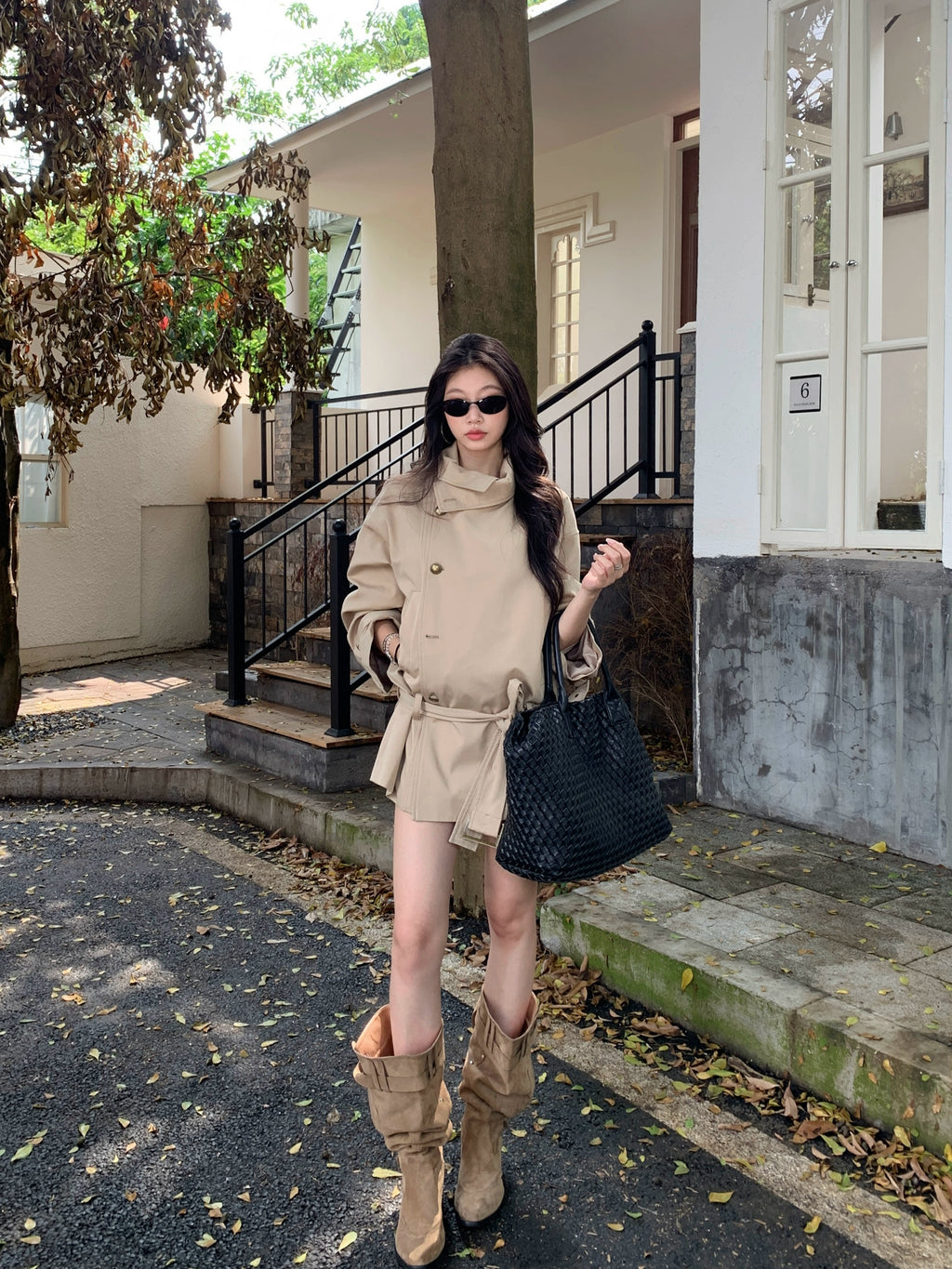 WITHMIN Loose and Thin Versatile Trench Coat