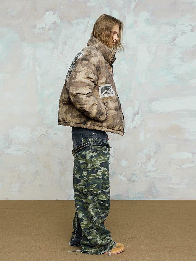 Rocawear winter tide camouflage wide and short jacket