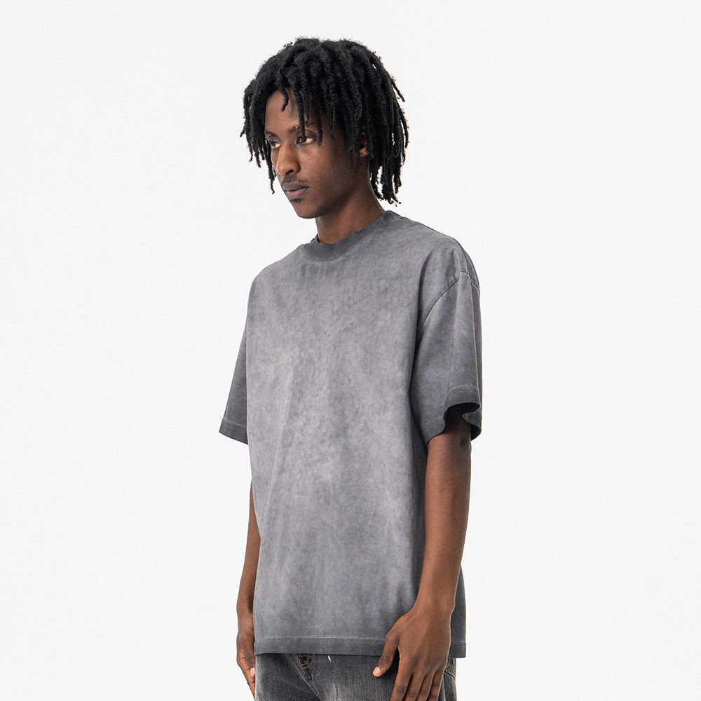 FORGIVNESS SUPER WAY Gradual Change Wash Shoulder Do Old Loose Tee