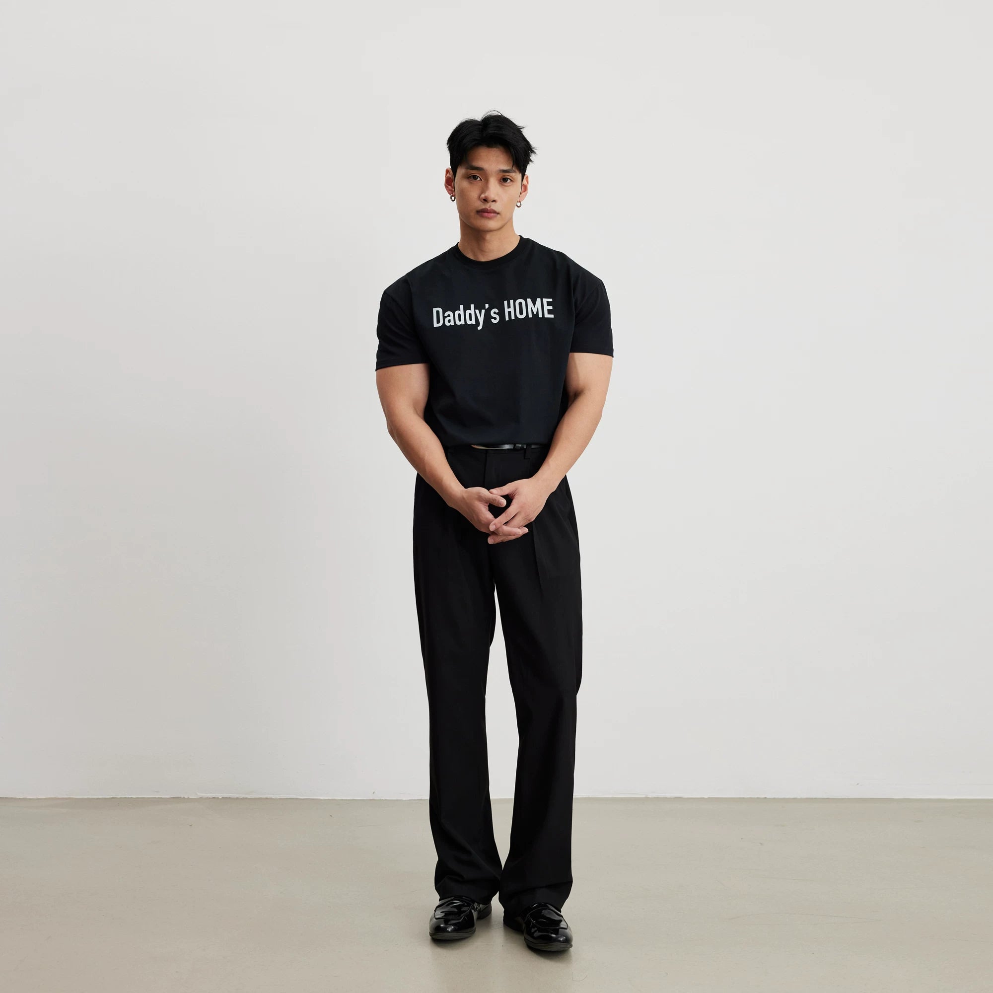 AFTERGLOW Cool Slogan Printed Slim Tee