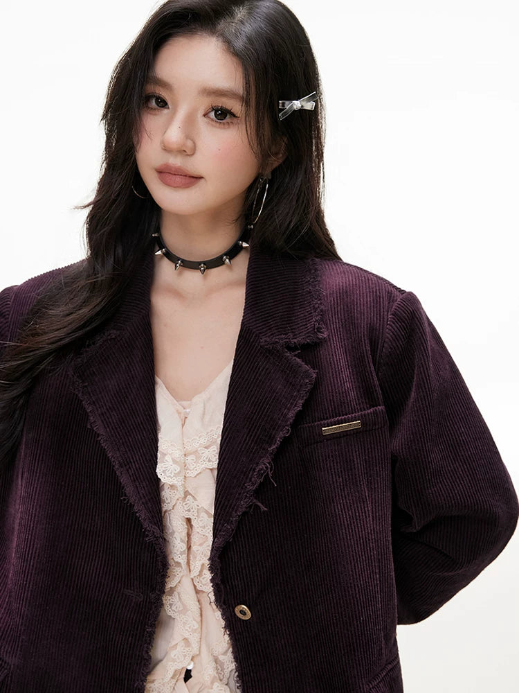 IMONE Vintage Loose Corduroy Blazer