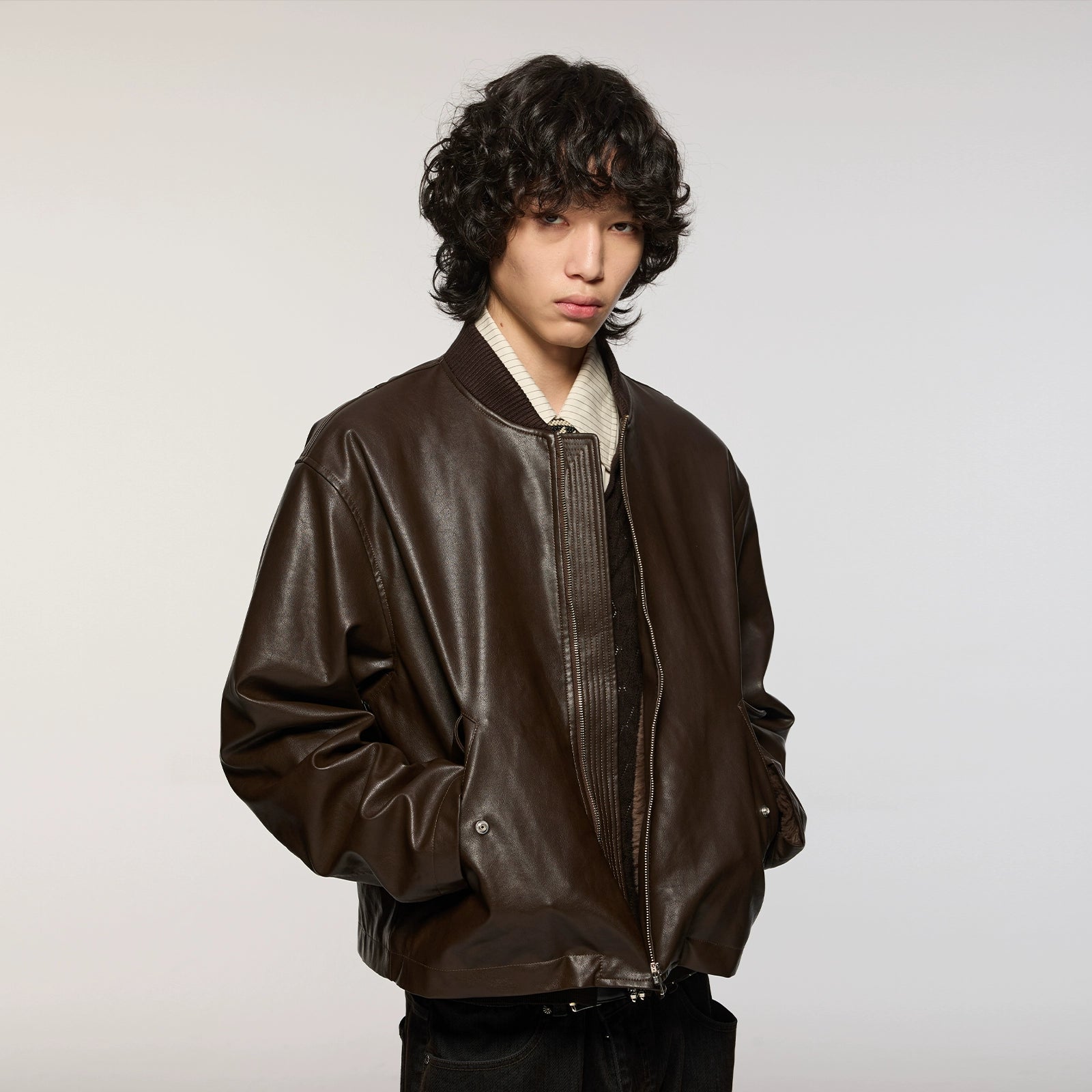 Azure Lisseur Vintage Leather Jacket
