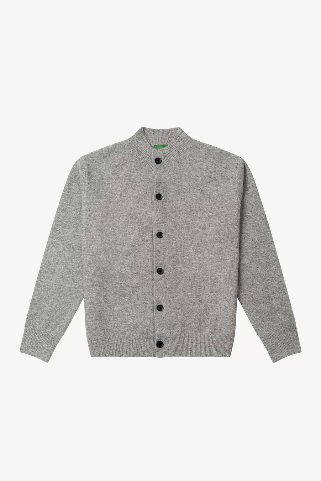 NO LOGO Wool-Blend Stand Collar Button-Up Cardigan