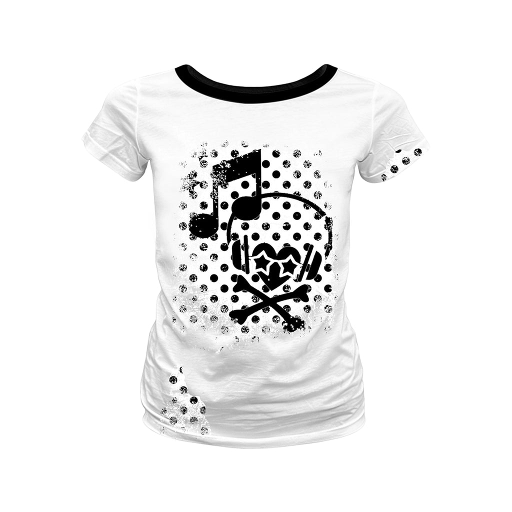 PAIKI Skull Polka Dot Slim-Fit Graphic Tee