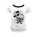 PAIKI Skull Polka Dot Slim-Fit Graphic Tee