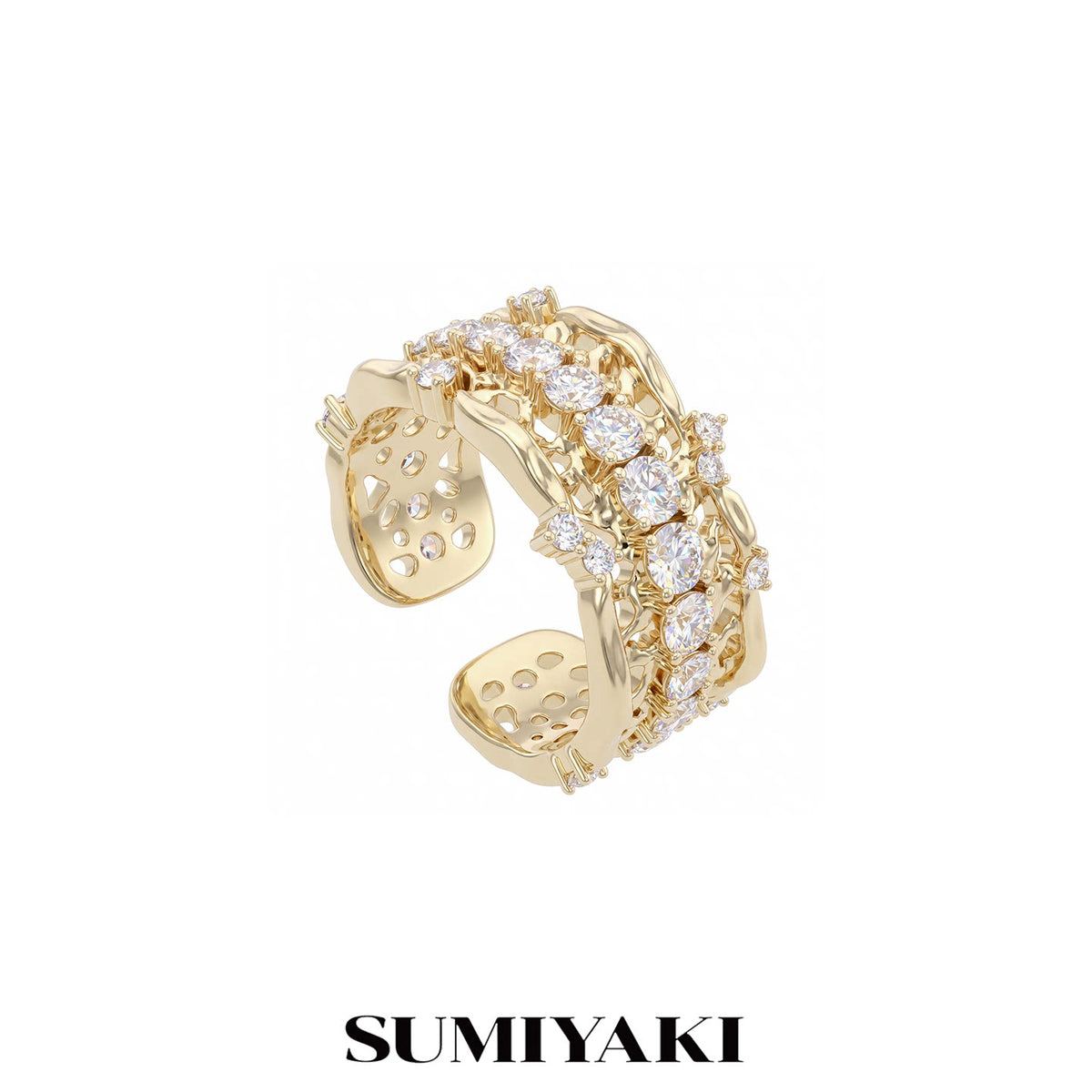 SUMIYAKI Rhinestone Lace Collection Sparkling Ring