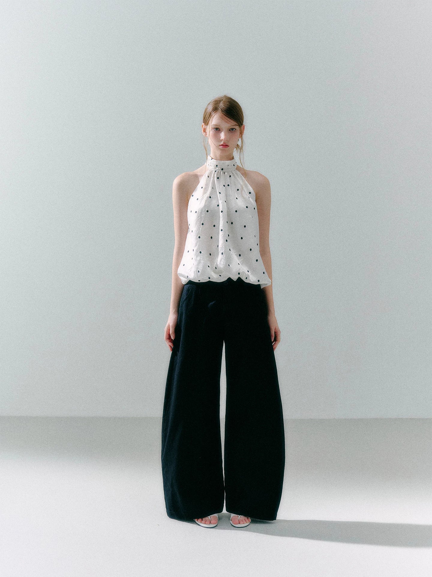 LOST FOREST Khaki Wide-Leg Trousers
