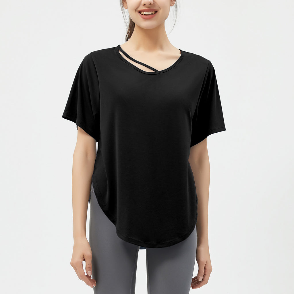 Athena Lulu Thin Yoga Clothes Breathable Running Fitness Blouse