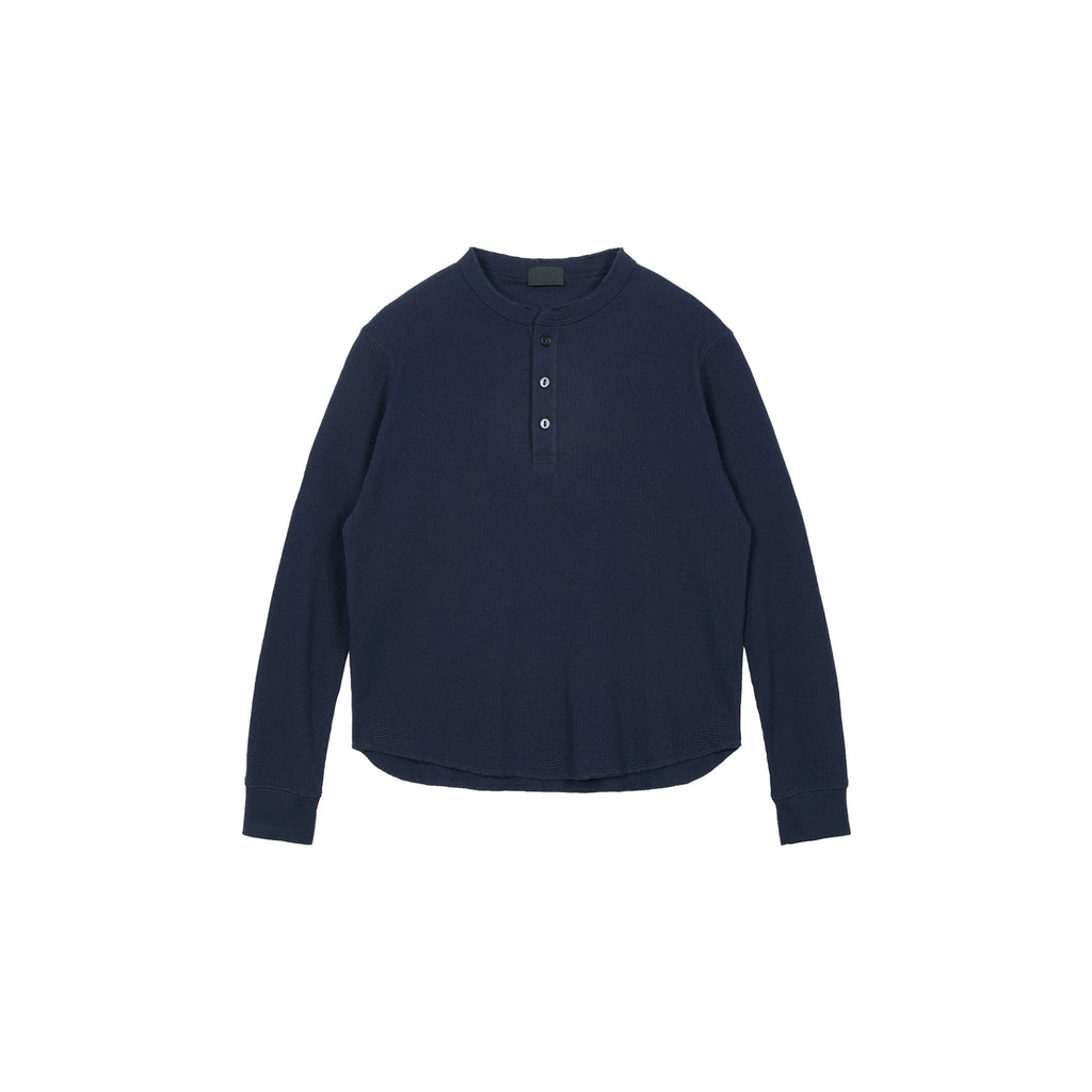 Plus No Logo Casual Henley Long Sleeve