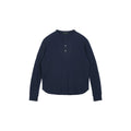 Plus No Logo Casual Henley Long Sleeve