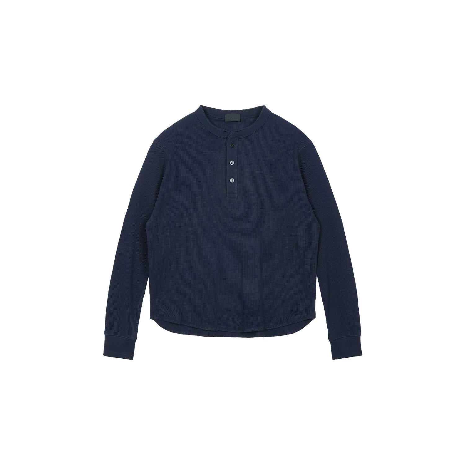 Plus No Logo Casual Henley Long Sleeve