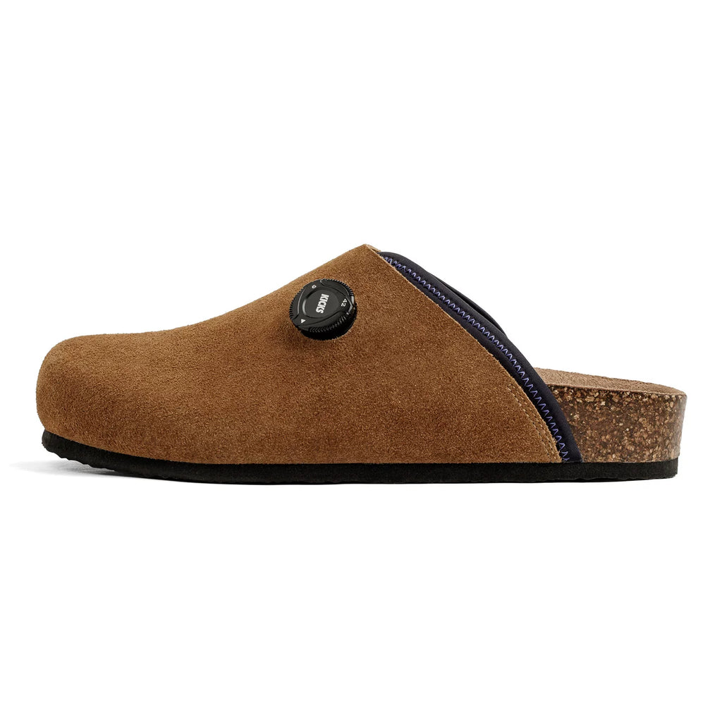 MADEN Suede Slip-On Cork Wedge Mule
